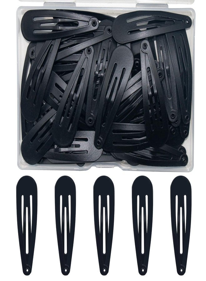 ايلان مجموعة إيلان من 50 قطعة من مشابك الشعر على شكل قطرة ماء للنساء والفتيات، مشابك شعر لطيفة للنساء، إكسسوارات للشعر الناعم والخفيف (أسود) - Image 1